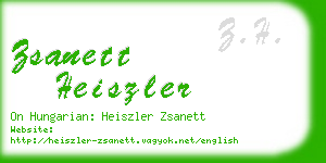 zsanett heiszler business card